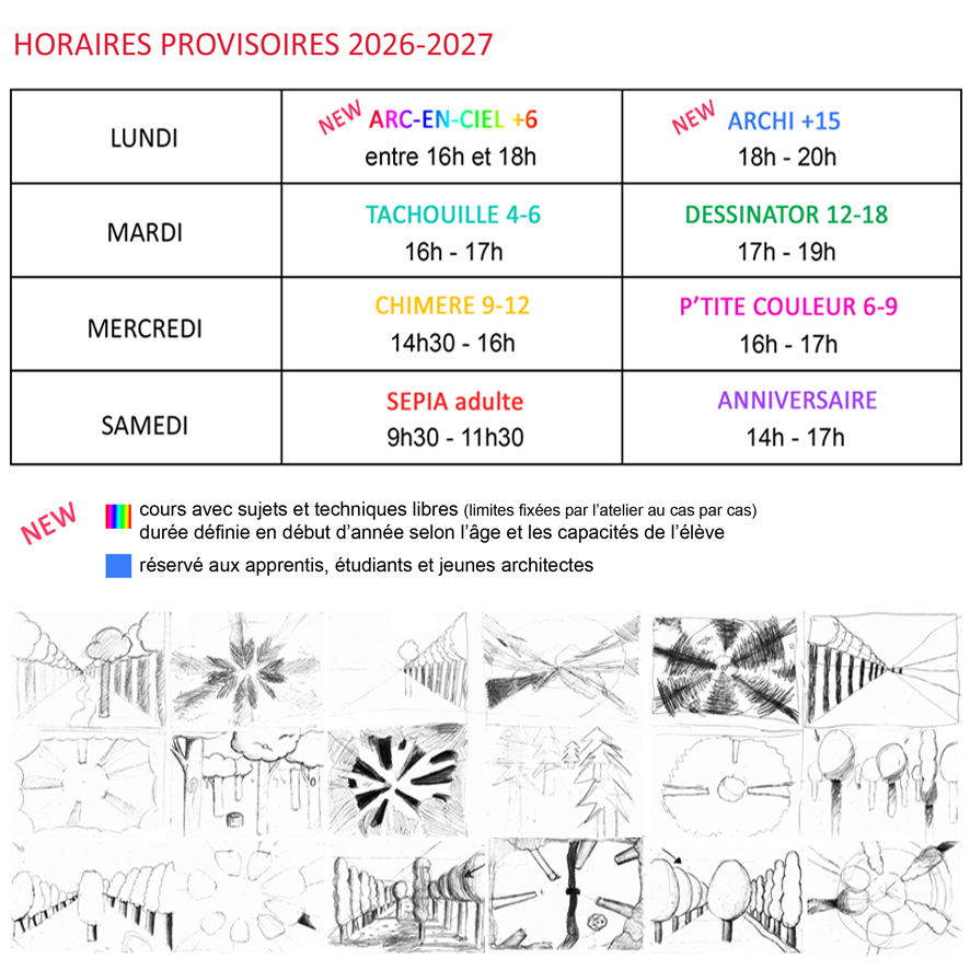 horaires provisoires